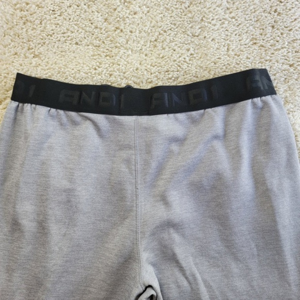 And1 Pants Men's Joggers Gray Elastic Waist Basketball Pants w/Pockets Size‎ 2XL - Picture 10 of 16